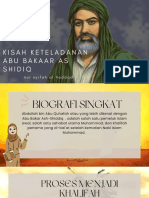 Kisah Keteladanan Abu Bakar As Shidiq