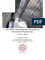 CE 623A: Experimental Methods in Structural Engineering: Lecture Notes