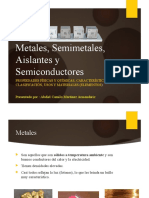 Metales, Semimetales, Aislantes y Semiconductores