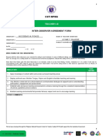 Inter Observer Agreement Form