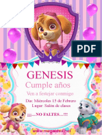 Cumpleaños Genesis 15 Feb
