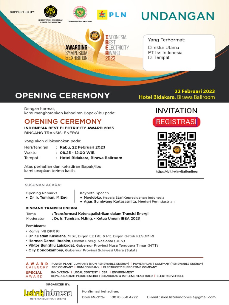 Iss Indonesia Undangan Opening Ceremony Ibea 2023 Pdf