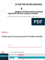 CARA UNTUK DAFTAR MURID BAHARU Dan TETAPAN MATA PELAJARAN MURID v3.0