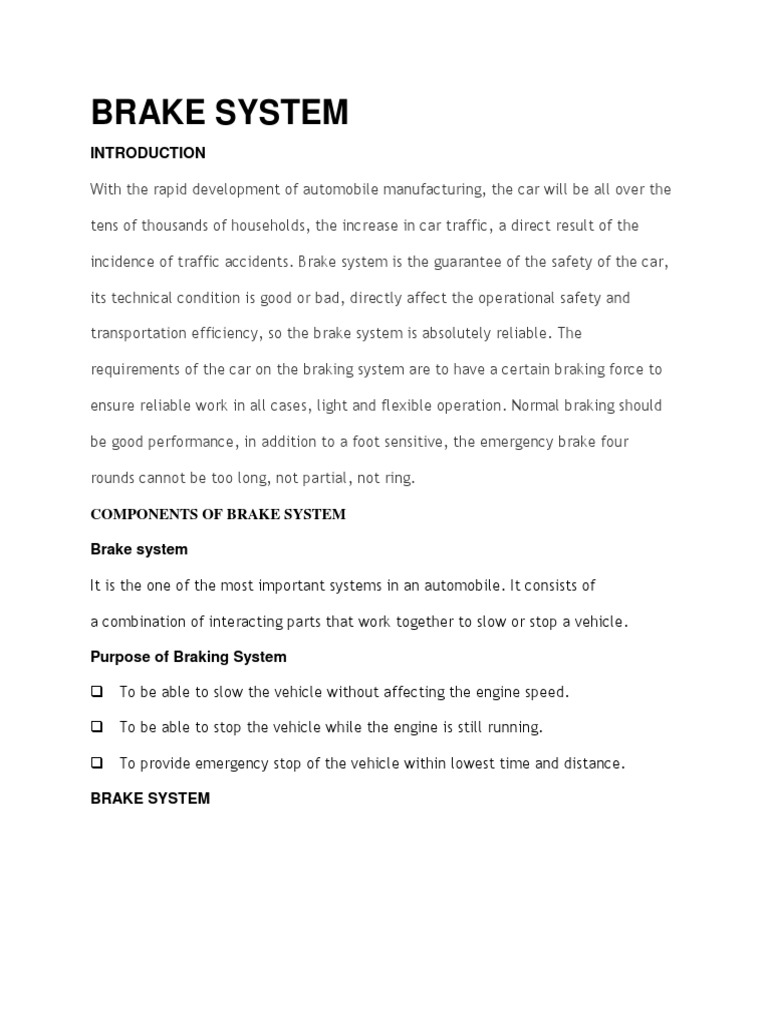 How Disc Brakes Work PDF Anti Lock Braking System Brake