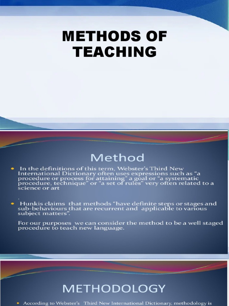 Methods of Teaching PDF