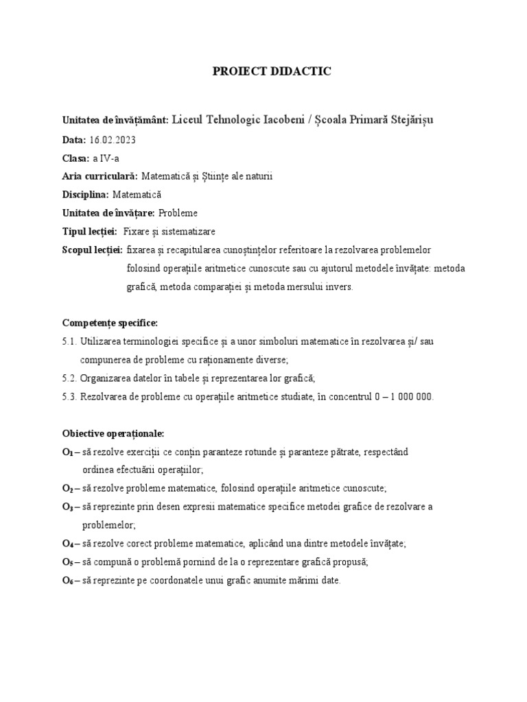 PD Fix Și Sistematizare | PDF