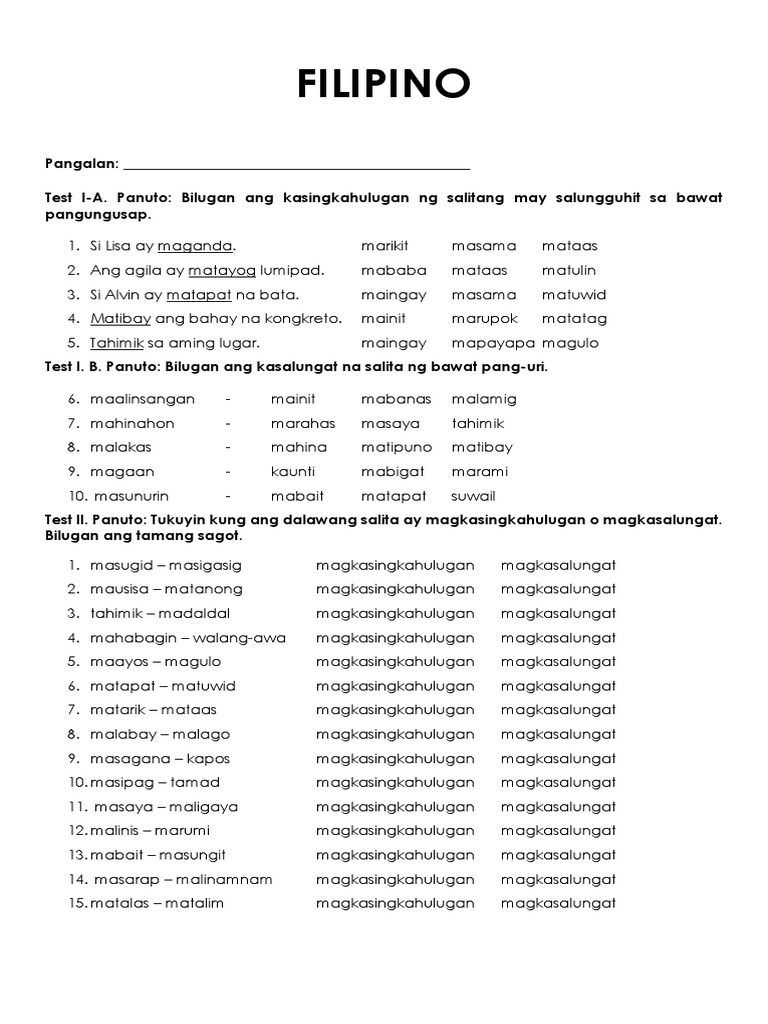 Filipino Words Pdf _ Free Printable Filipino Lessons Pdf – QLWNYO