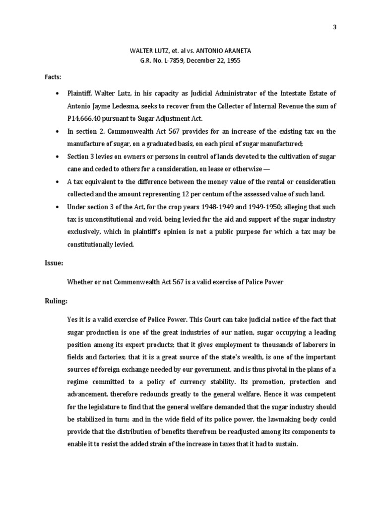 3 WALTER LUTZ, Et. Al vs. ANTONIO G.R. No. L7859, December