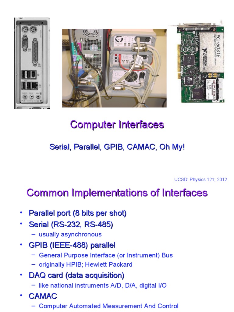 11 Interface | PDF | Data Acquisition | Computer Hardware
