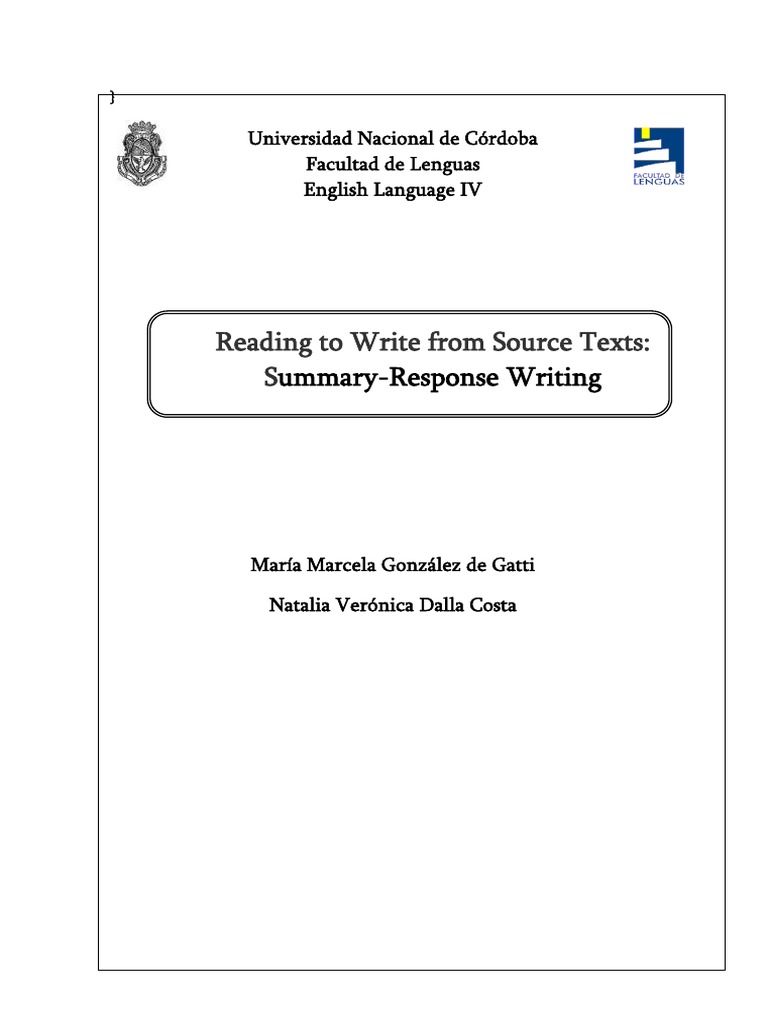 Reading To Write From Source Texts - 2021 | PDF | Critical Thinking ...