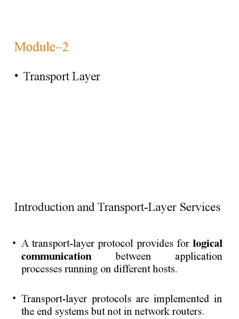Module 2 PDF Transmission Control Protocol Protocol Suite