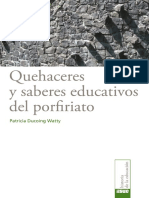 Quehaceres y Saberes Educativos Del Porfiriato