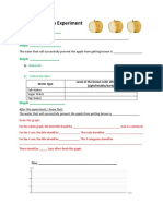 Apple Oxidation Plan Worksheet