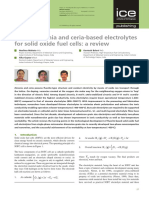 Review of doped zirconia and ceria-based electrolytes for solid oxide fuel cells