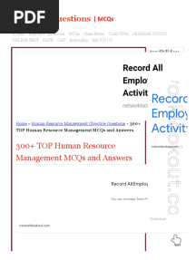 300+ TOP Human Resource Management MCQs and Answers 2023