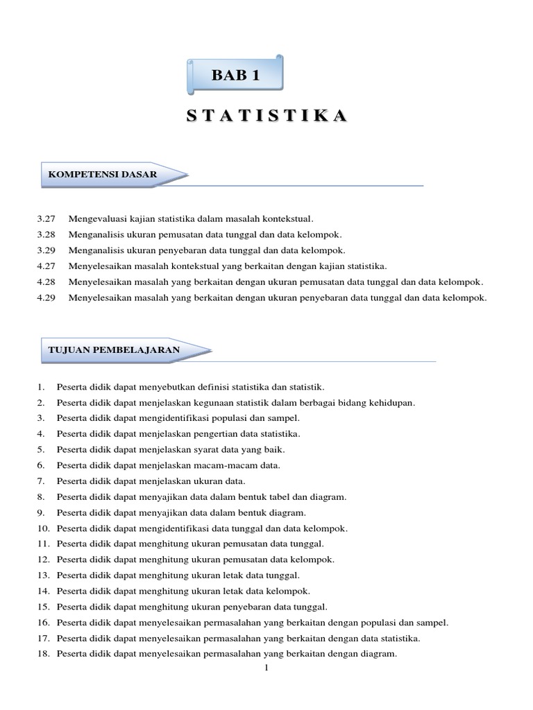 Materi Statistika dan Ukuran Data | PDF