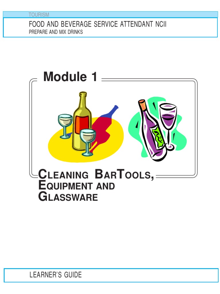 Cleaning Bar Tools and Equipment Guide | PDF | Cocktails | Drink
