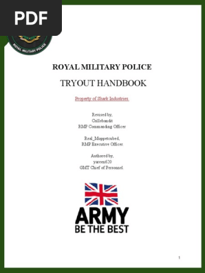 RMP - Tryout HandbookddAsdsdasdadsa | PDF | Military Police | Military