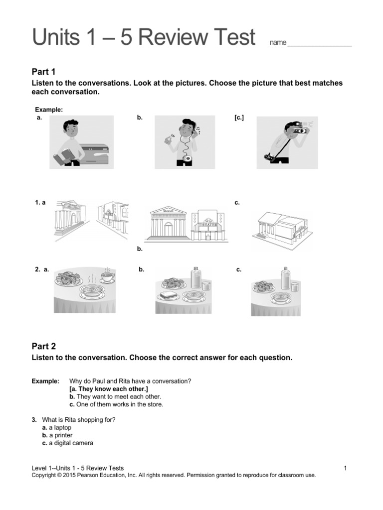 Top Notch 1 Units 15 Assessment PDF Cuisine Cooking