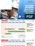 Draft Kalender Akademik Pelatihan YPTD PAMSI Tahun 2023-2