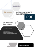 Architectural Design VI Site Analysis and Space Program