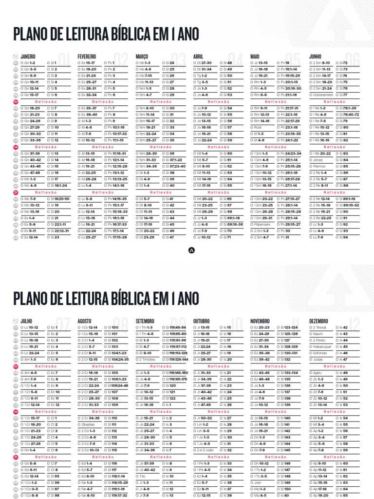 ADAI - Plano de Leitura Bíblica - 2023 | PDF