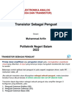 Minggu 6, 7, 8 - Transistor Sebagai Penguat