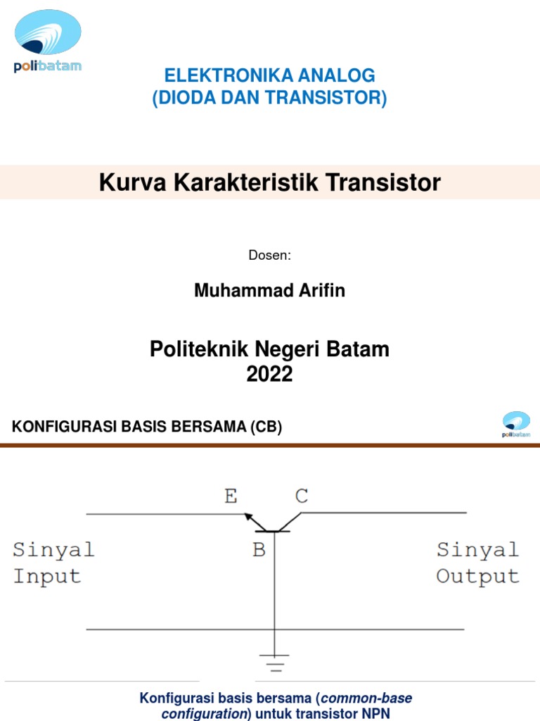 Kurva Karakteristik Transistor NPN | PDF | Sains & Matematika