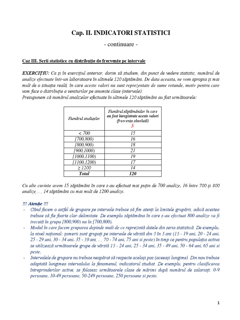 Indicatori Statistici III | PDF