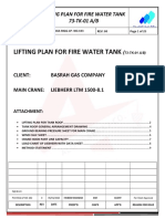 Lifting Plan For Fire Water Tank 73-TK-01 A/B