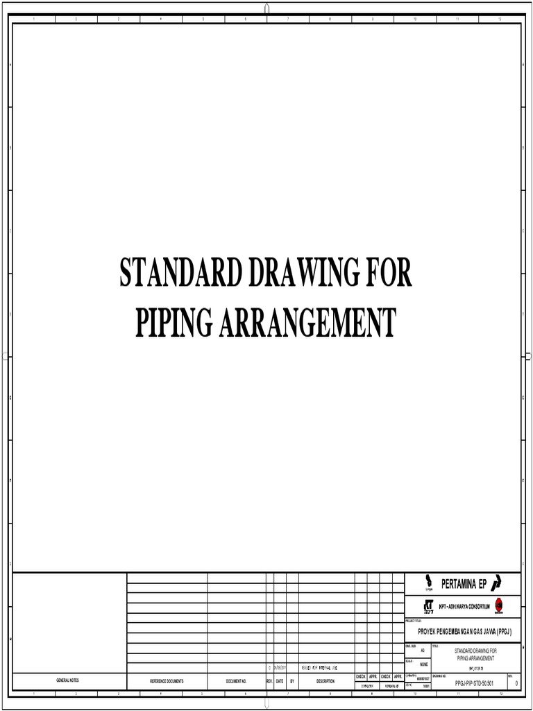 Piping Arrangement Standard Drawing | PDF | Liquids | Civil Engineering