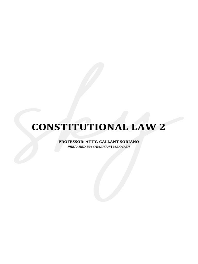 Constitutional Law 2 Overview and Cases | PDF | Due Process ...