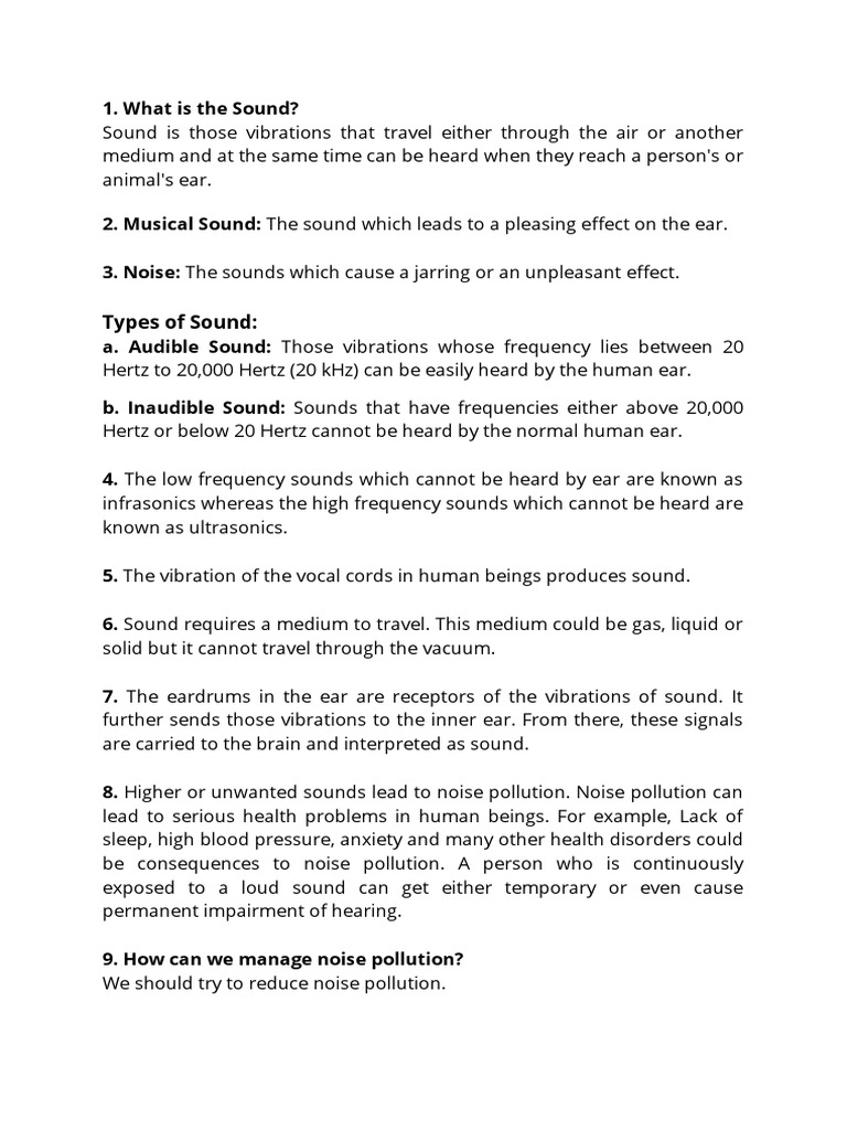 Sound PDF Sound Noise