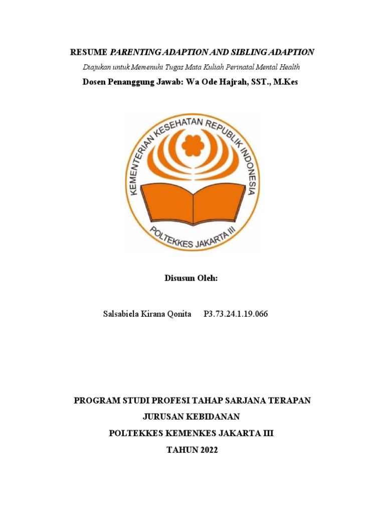 Resume Parenting Adaption And Sibling Adaption PDF