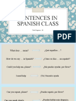 Sentences in Spanish Class