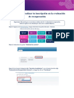 Guia para Inscribirte en La Evaluación de Recuperación