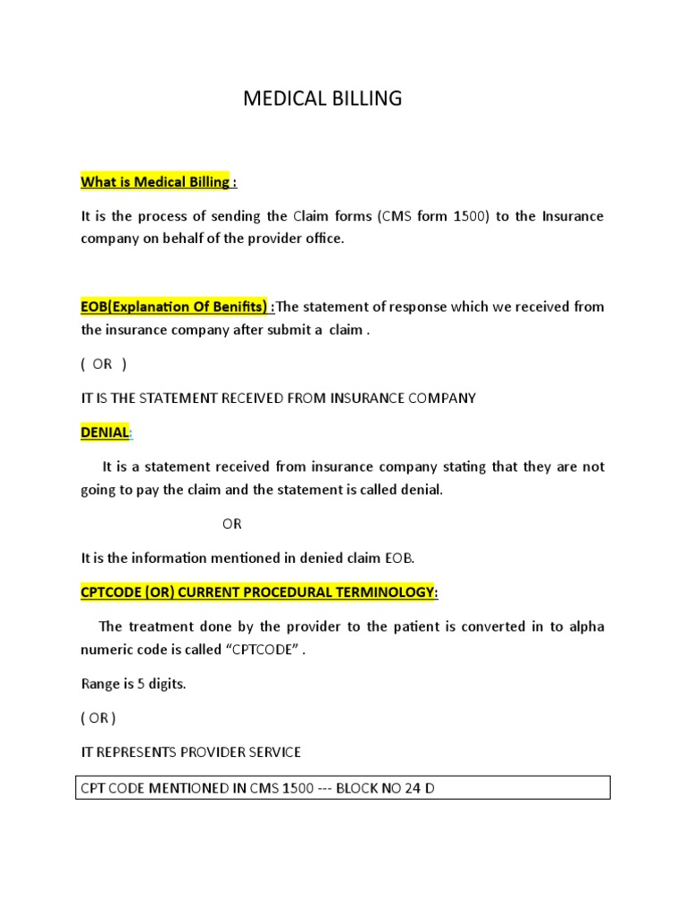 Medical Billing | Download Free PDF | Medicare (United States ...