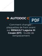 Comment changer _ plaquettes de frein avant sur RENAULT Laguna III Coupe (DT) - Guide de remplacement