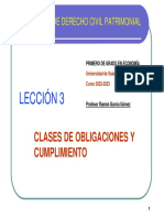 LECCIÓN 3 - Clases de Obligaciones y Cumplimiento (2022-2023)