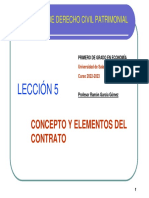 LECCIÓN 5 - Concepto y Elementos Del Contrato (2022-2023)