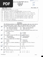 Himalaya Public School Chemistry Paper 2023