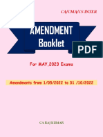 Amendment Booklet GST CA CMA CS Inter MAY 2023 Exams