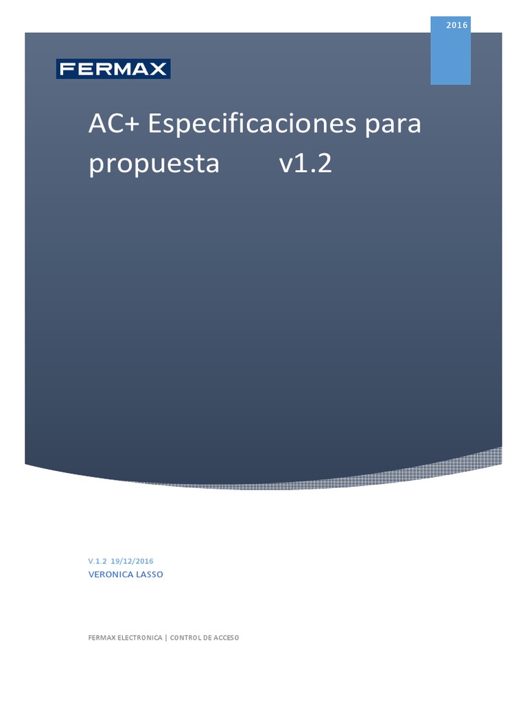 AC+ Tender Specs v1.2 - ES | PDF | Usuario (informática) | Servidor ...