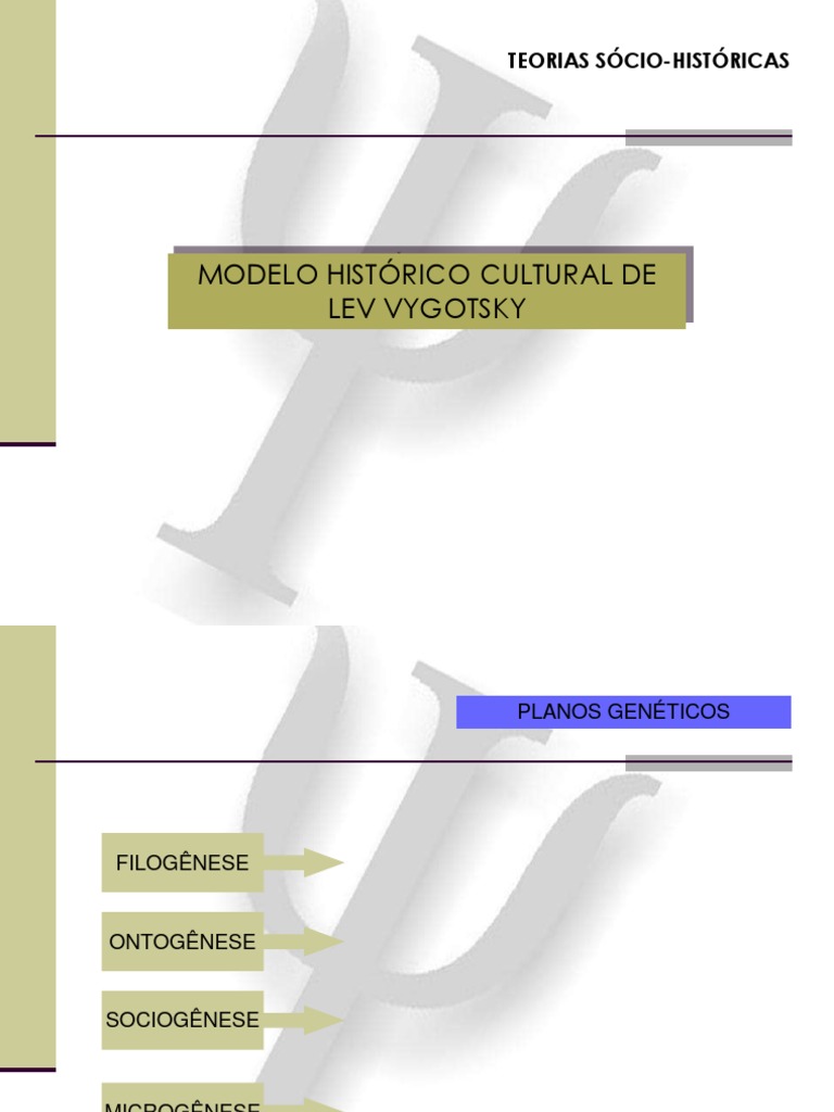 Teoria Histórico-Cultural de Vygotsky | PDF | Ciências Sociais | História