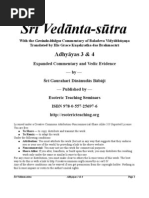 Vedanta-Sutra Adhyayas 3-4