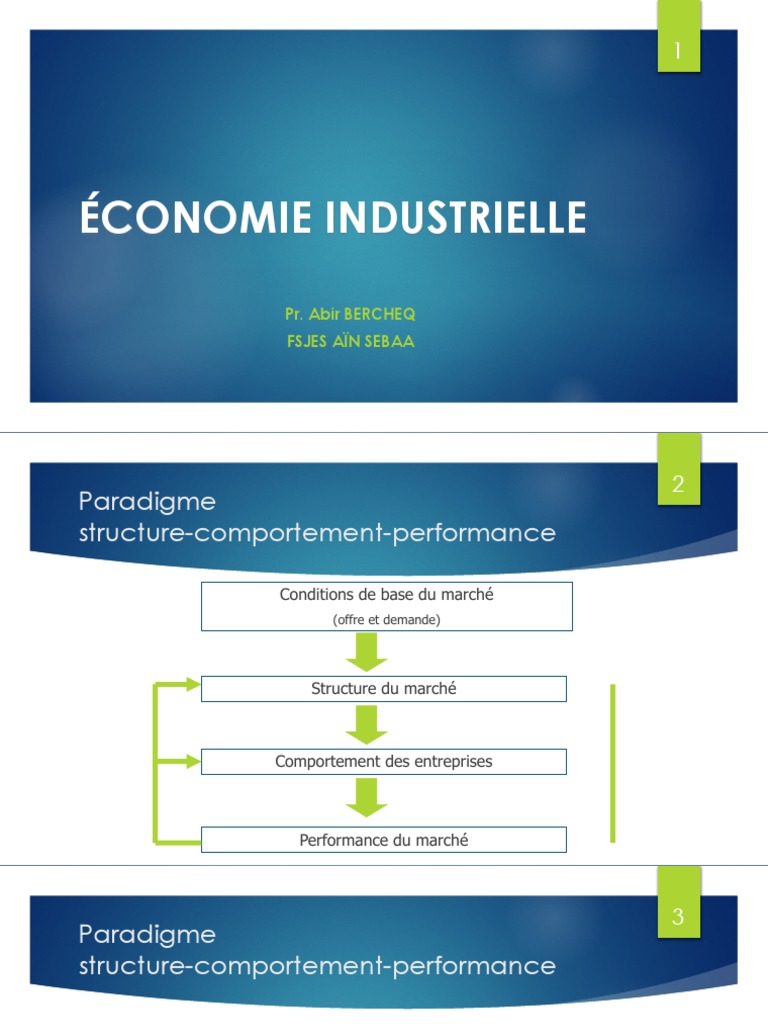 Modèle SCP en Économie Industrielle | PDF | Marché (Économie) | Monopole