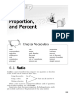 Ratio, Proportion, and Percent Chapter
