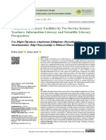 Utilization of Library Facilities by Pre-Service Science