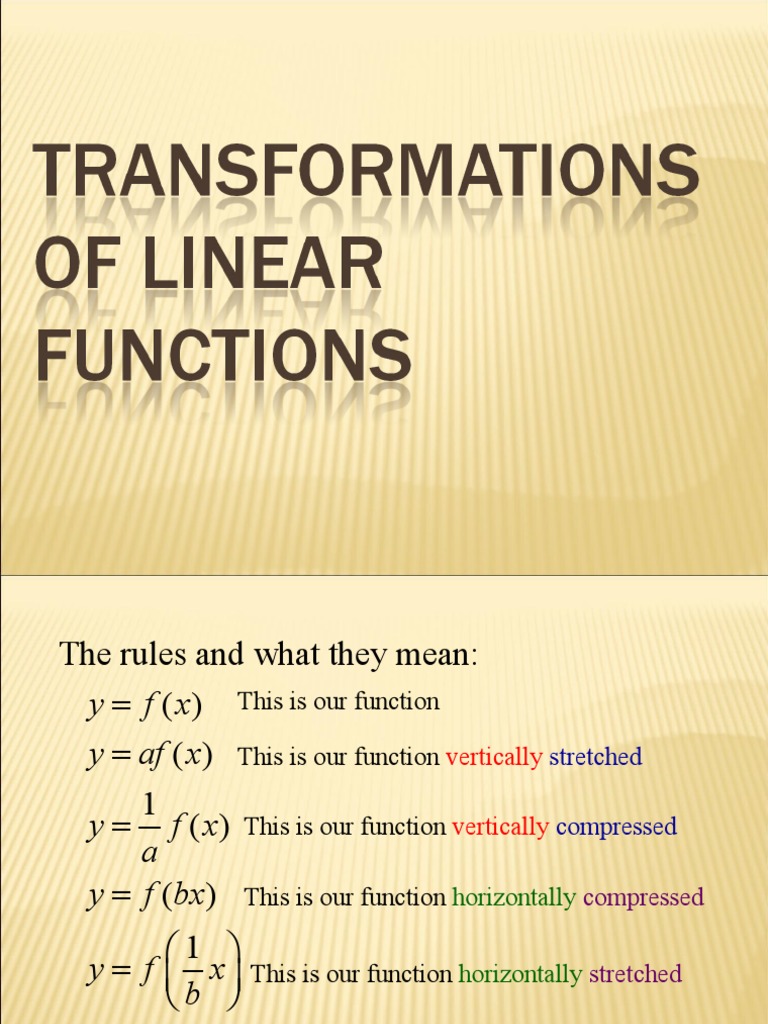 Transformations of linear functions pdf mathematics geometry