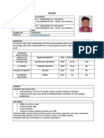 CV of Sanjoy Mondal